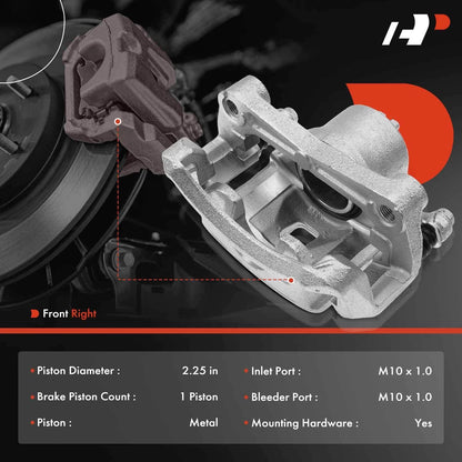 Front Right Disc Brake Caliper & Bracket for Nissan Sentra 2007-2019