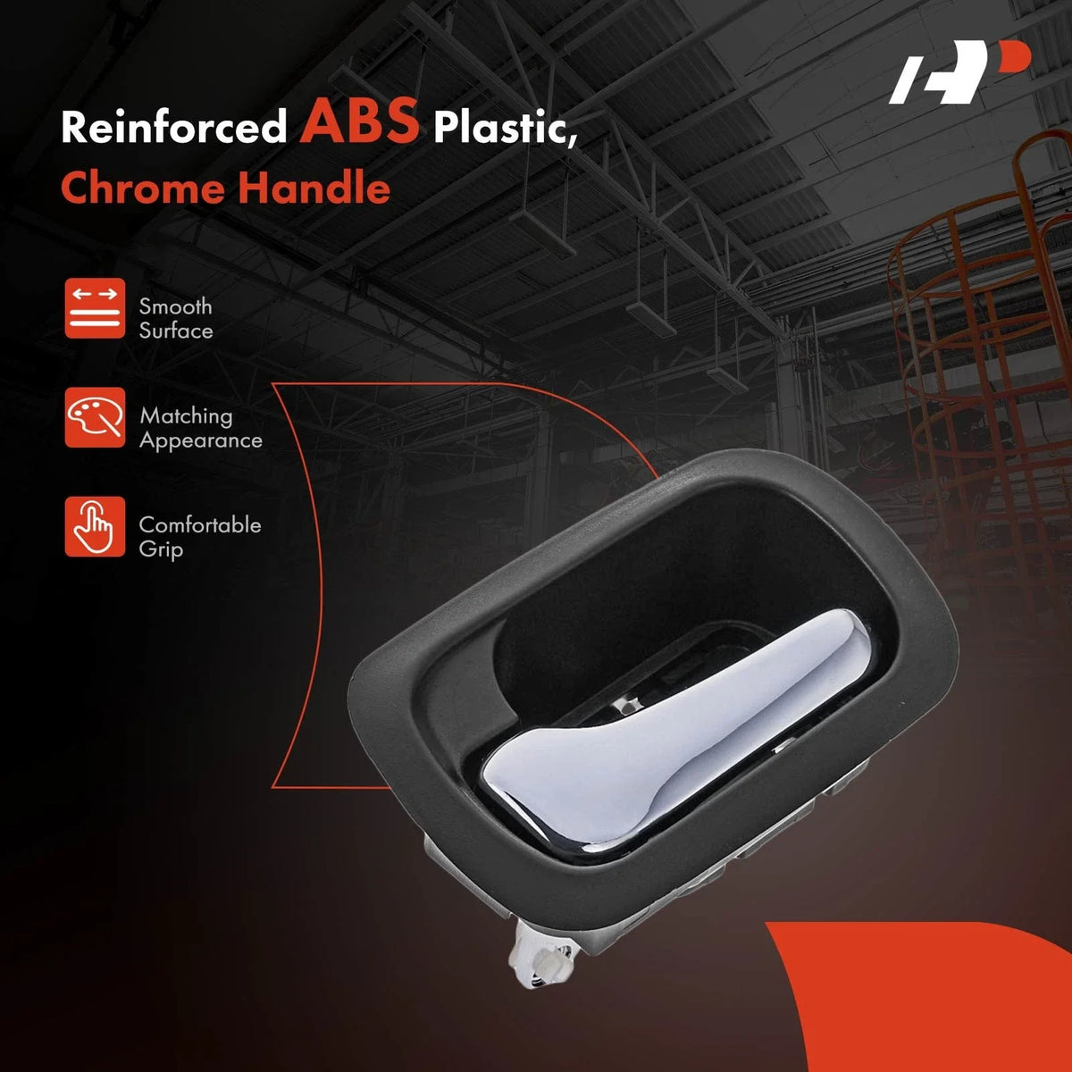 Set of 2 Rear Chrome Black Door Handles for Honda CR-V 2002-2006