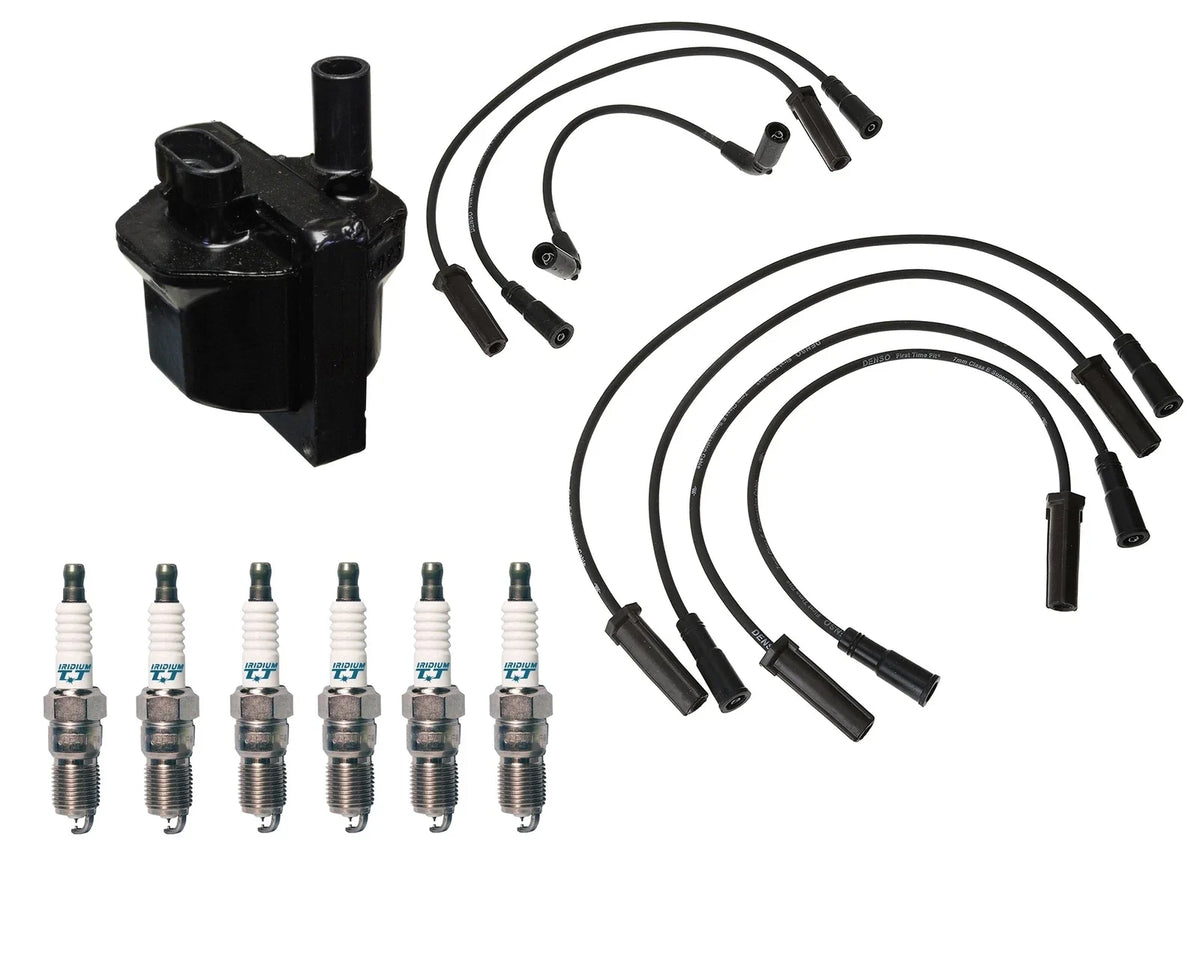Denso Ignition Coil & Wire Set 6 Iridium TT Spark Plug Kit for Chevy GMC