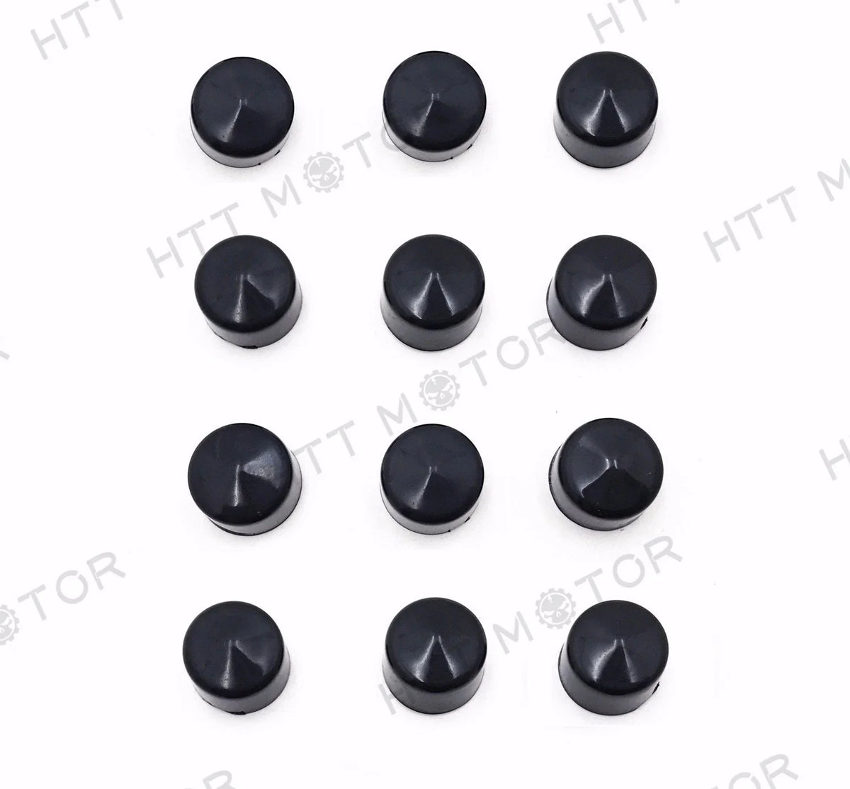 12 Piece Black Cap Dress Kit for Harley Dyna & Softail (1999–2006)