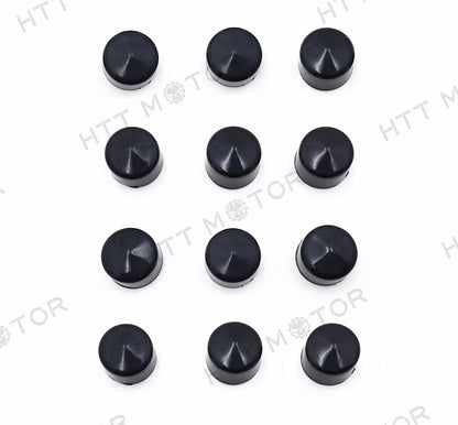 12 Piece Black Cap Dress Kit for Harley Dyna & Softail (1999–2006)