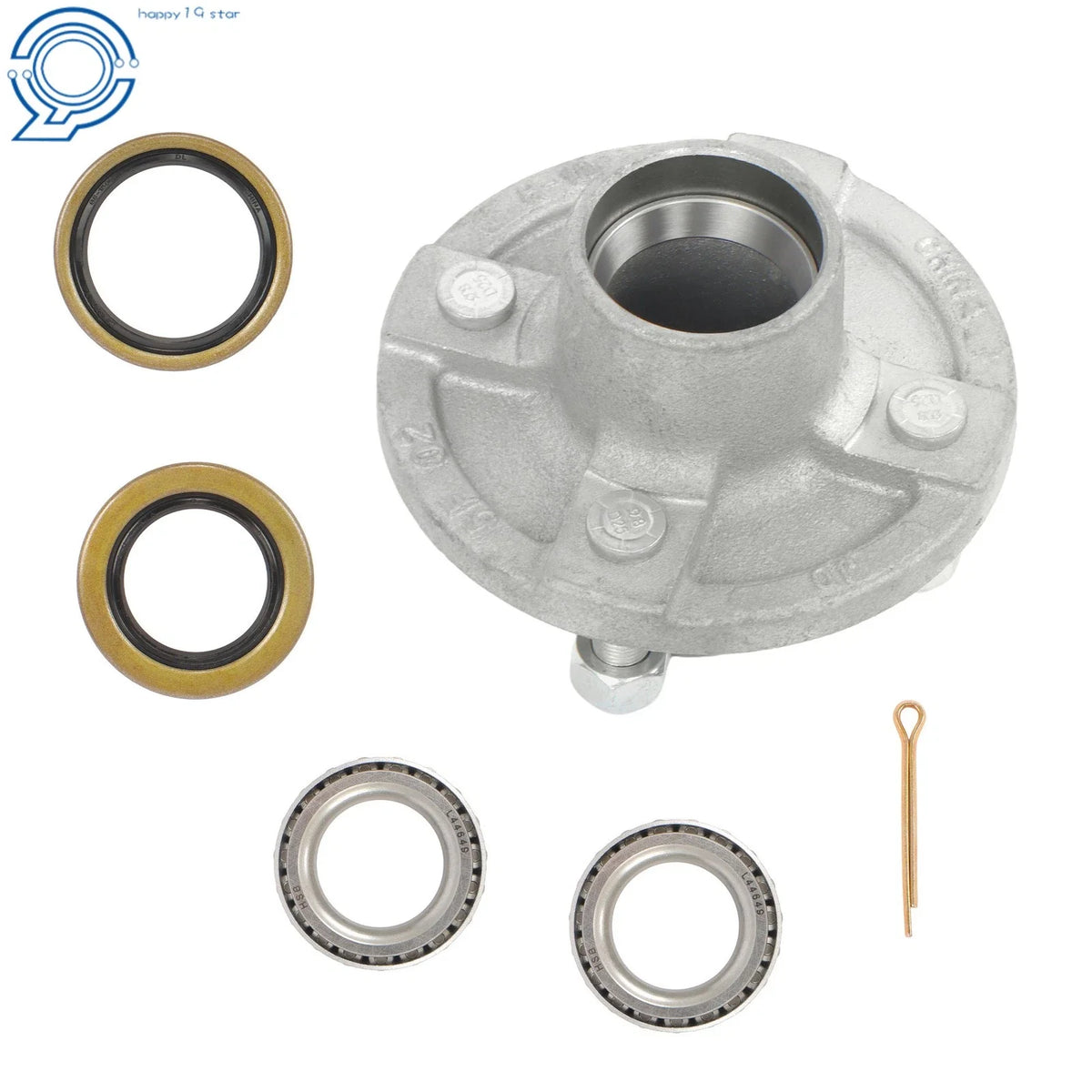Set of 4 Trailer Hubs for 2000lb Spindle (1" or 1.0625")