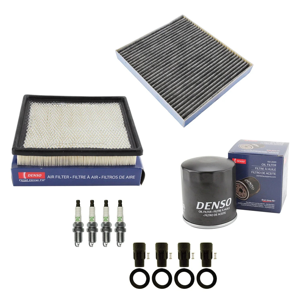 Tune Up Kit with 4 Spark Plugs & Boots for Dodge Avenger Sebring 2007-2010