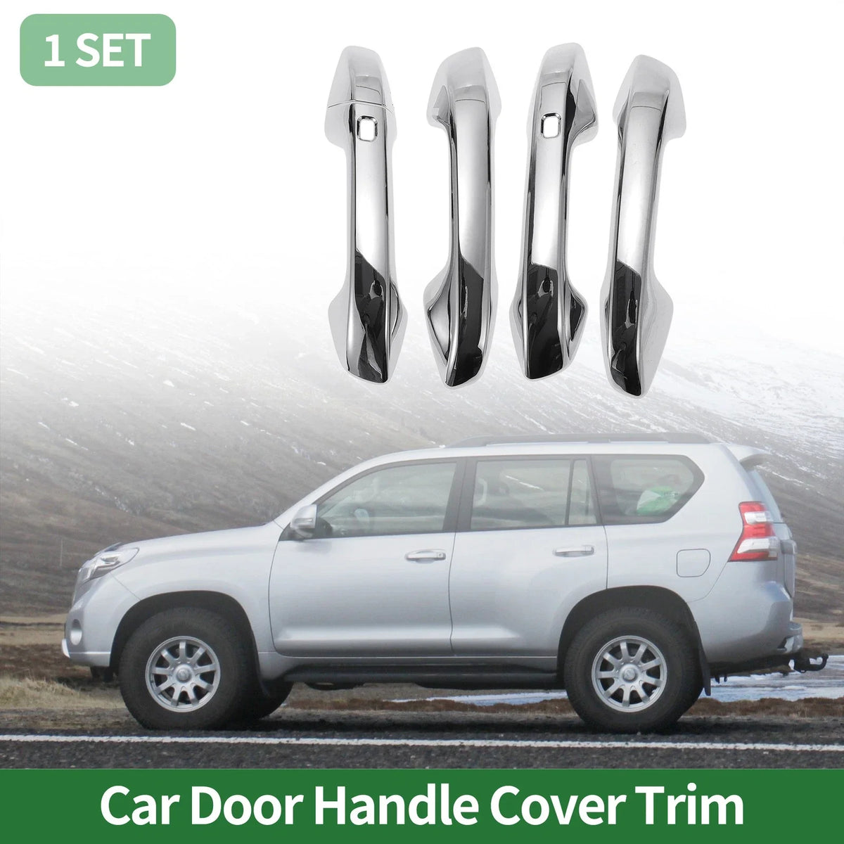 Door Handle Cover Trim for KIA Seltos Forte (2019–2023) Silver Tone