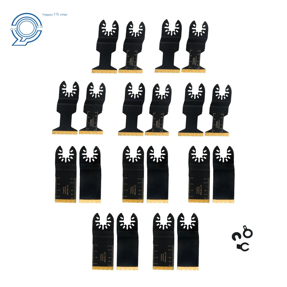 Multi-Tool Titanium Cutting Blades Kit - 20Pcs