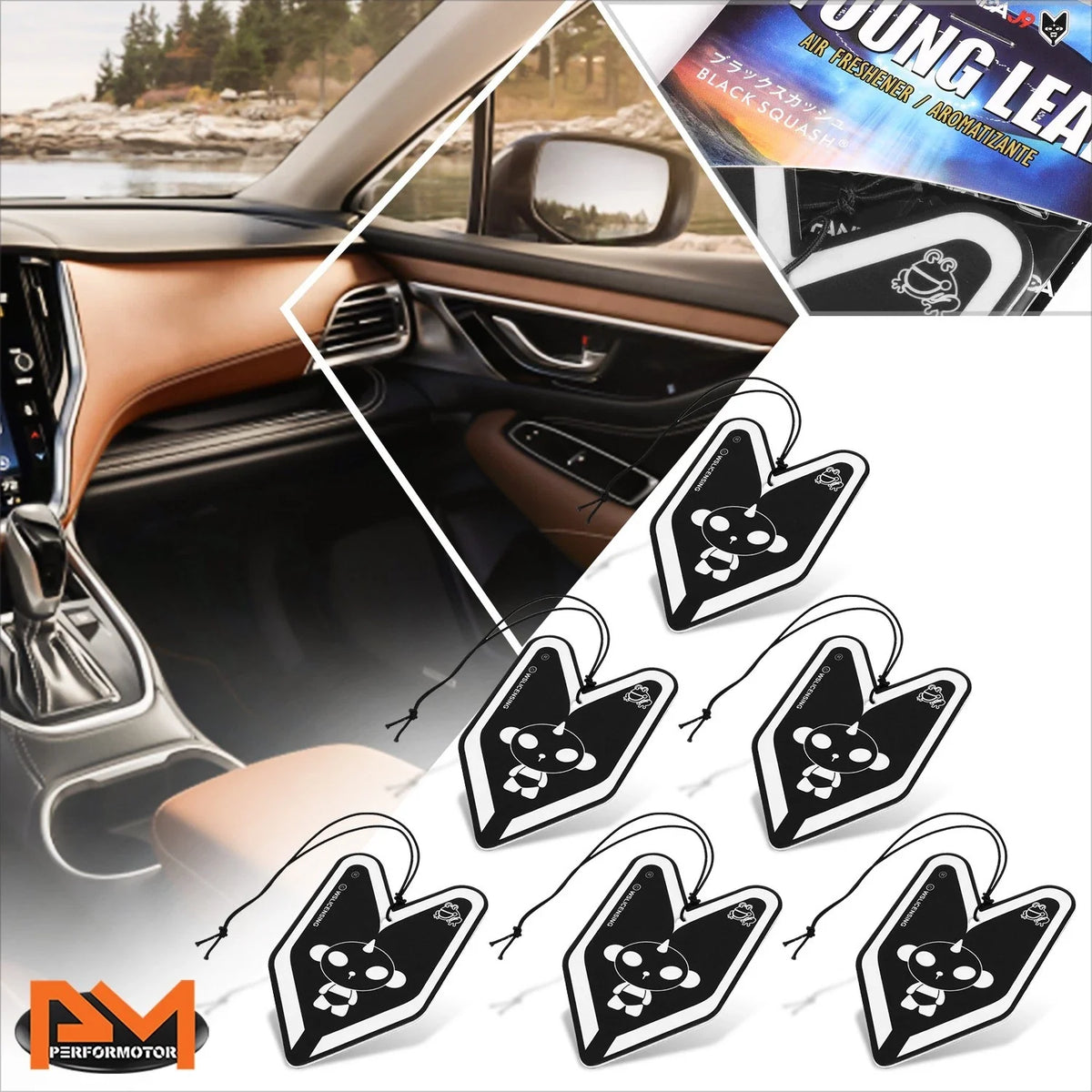 6x Treefrog Young Leaf Deodorizer - Cool Squash Scent Car Air Freshener