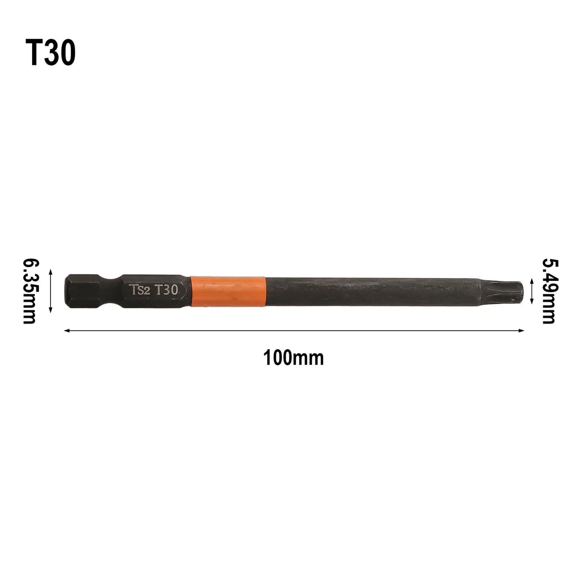 Hex Head Drill Bit T40 for Air Drills (Alloy Steel)