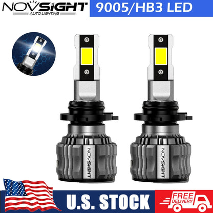 2X 9005 HB3 High Low Beam LED Headlight Bulbs Kit 6500K 60000LM