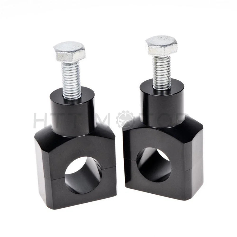 Black 1" Handlebar Risers for Harley Davidson Softail, Sportster