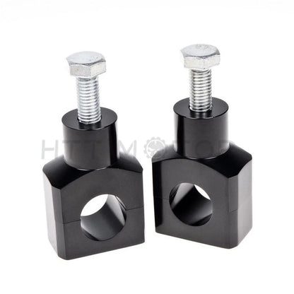Black 1" Handlebar Risers for Harley Davidson Softail, Sportster