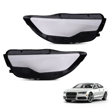 Set of 2 Headlight Lens Covers for A6 C7 Audi (2011-2015) 4G0941043E