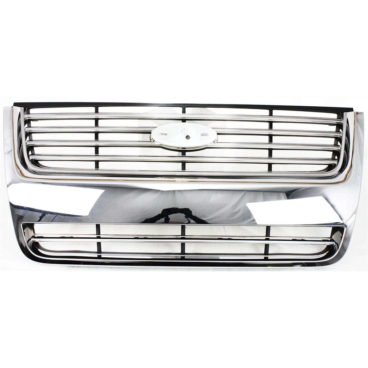 Grille for Ford Explorer (2006–2010) Chrome Shell w/ Black Insert CAPA