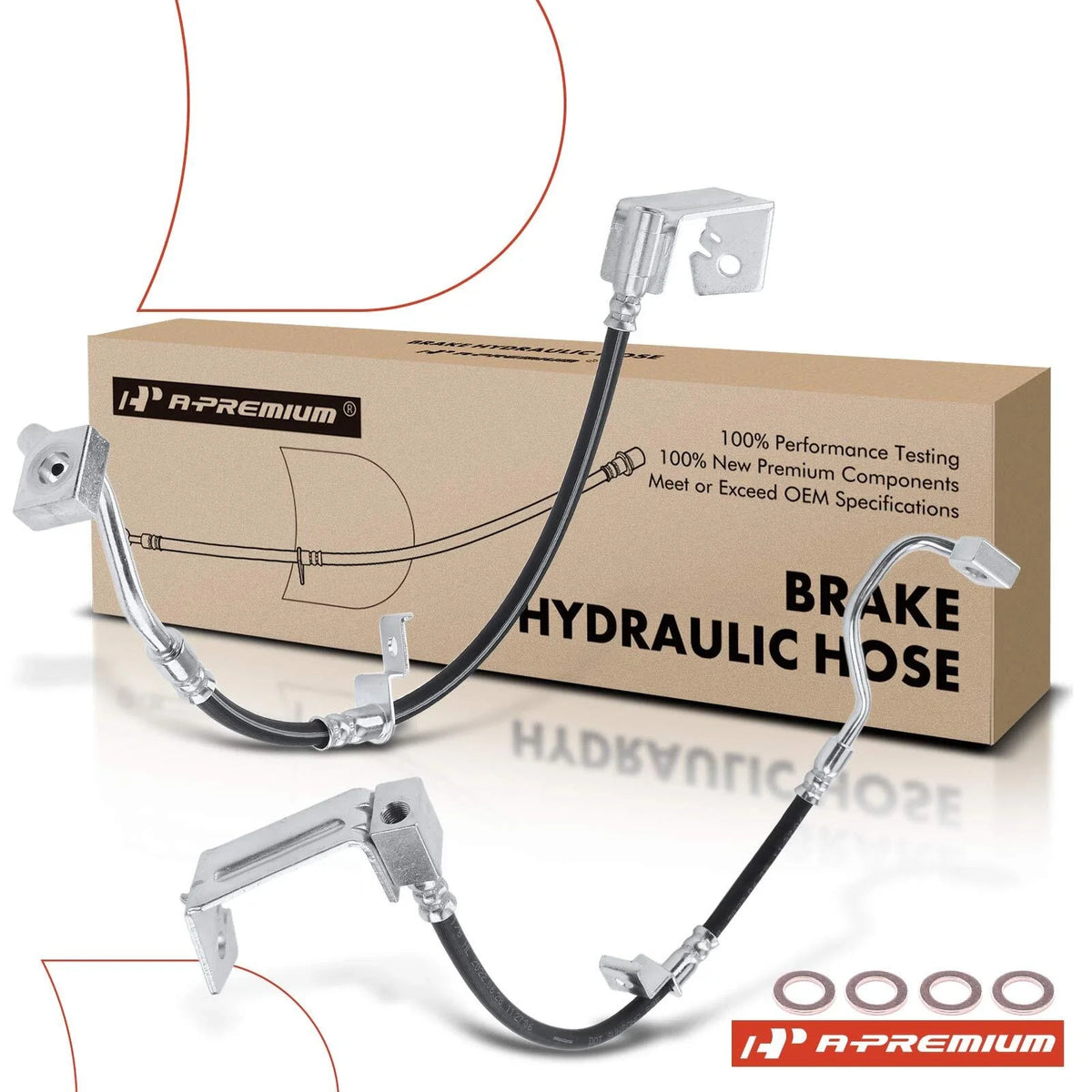 2X Front Brake Hydraulic Hose for Ford Mustang (2005–2009)