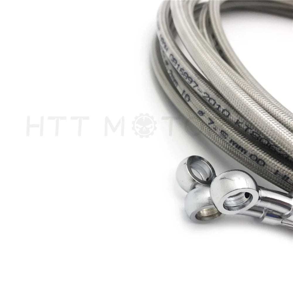 Handlebar Cable 10-12" Stainless Ape Hanger for Harley Touring 2014-2017