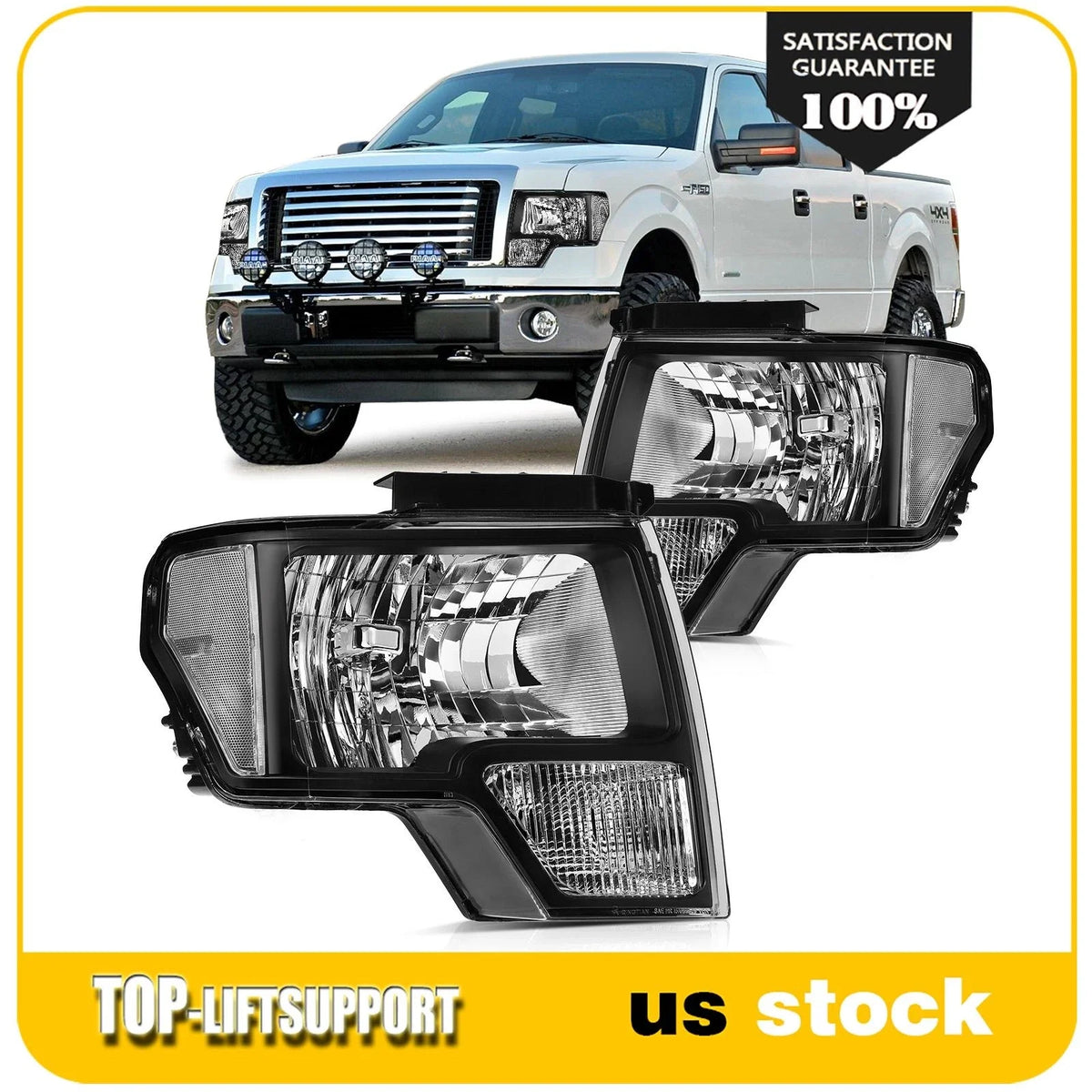 Headlight Assembly for Ford F-150 (2009–2014) Front Pair