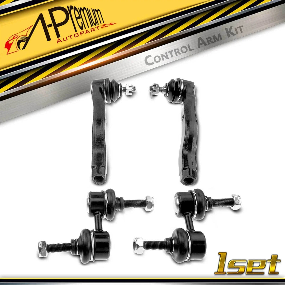 Set of 4 Front Sway Bar Link Tie Rod Ends for Honda Civic (1999–2000) CR-V (1997–2001)