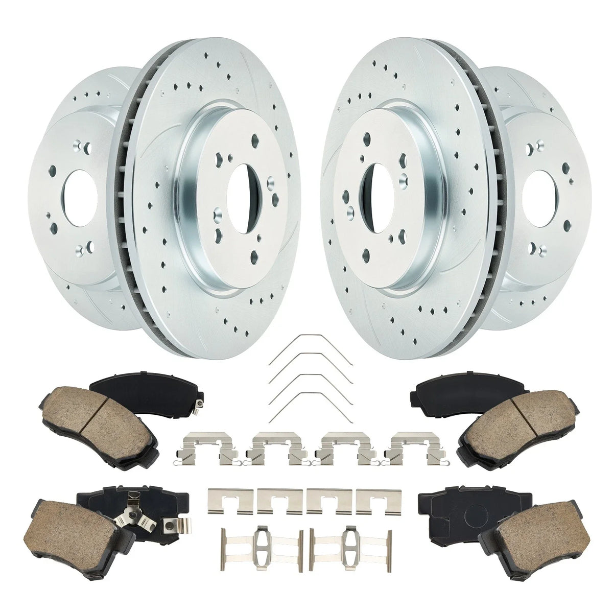 Ceramic Brake Pads and Rotors for 2012–2014 Honda CR-V 2.4L 2354cc