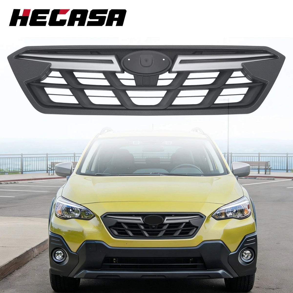 Front Grille Trim Chrome Bumper for Crosstrek Subaru (2021-2023)