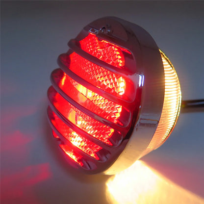 Tail Brake Light Grille - LED, Chrome Finish, Red Lens