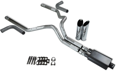3" Exhaust Kit with Slash Tips & 2 Chamber Muffler for GMC Chevy 1500 1999-2006