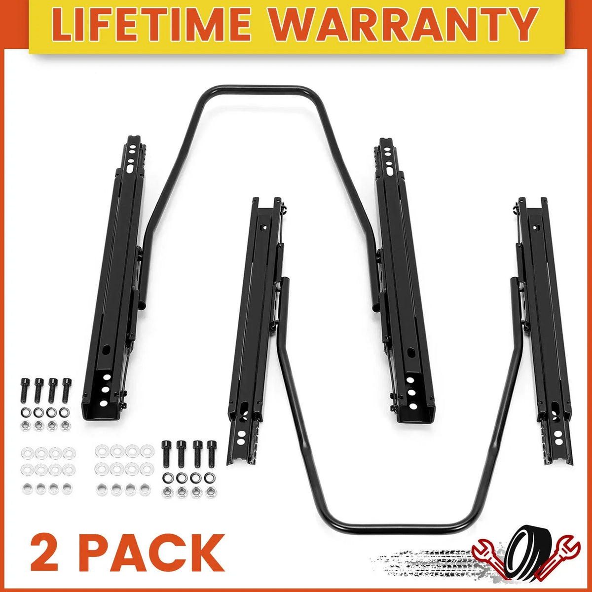 Dual Lock Racing Seat Base Slider Rail Bracket for Universal Fit