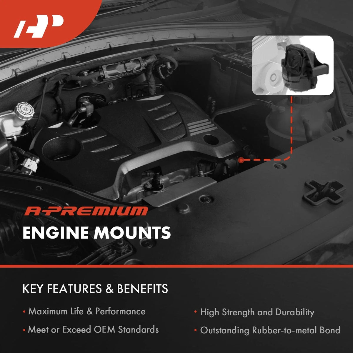 Front Torque Strut Mount - Lower for Nissan Rogue 2008-2013