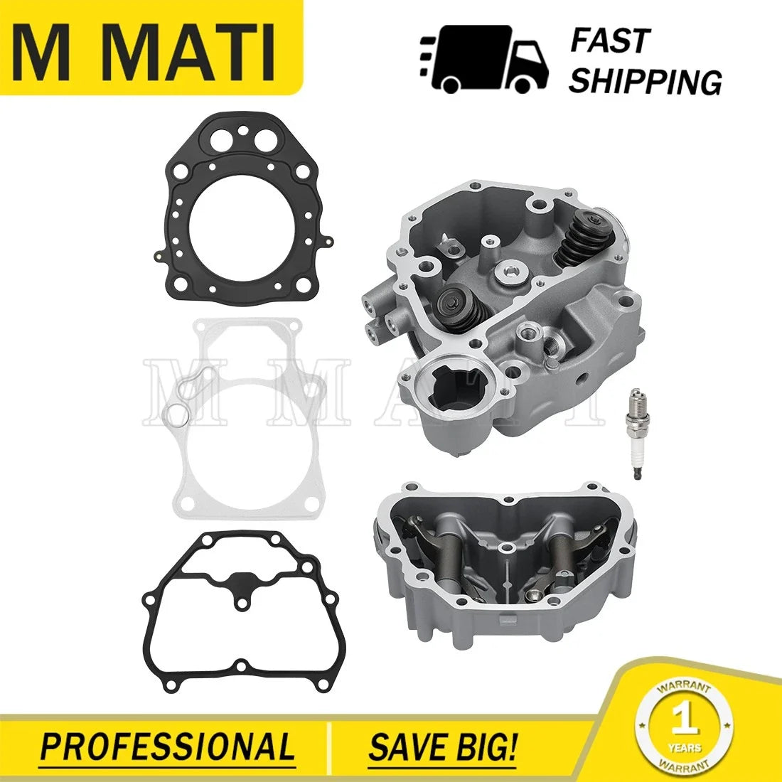 Top End Rebuild Kit with Cylinder Head Cover Gasket for Honda Rancher TRX420 (2009–2024)