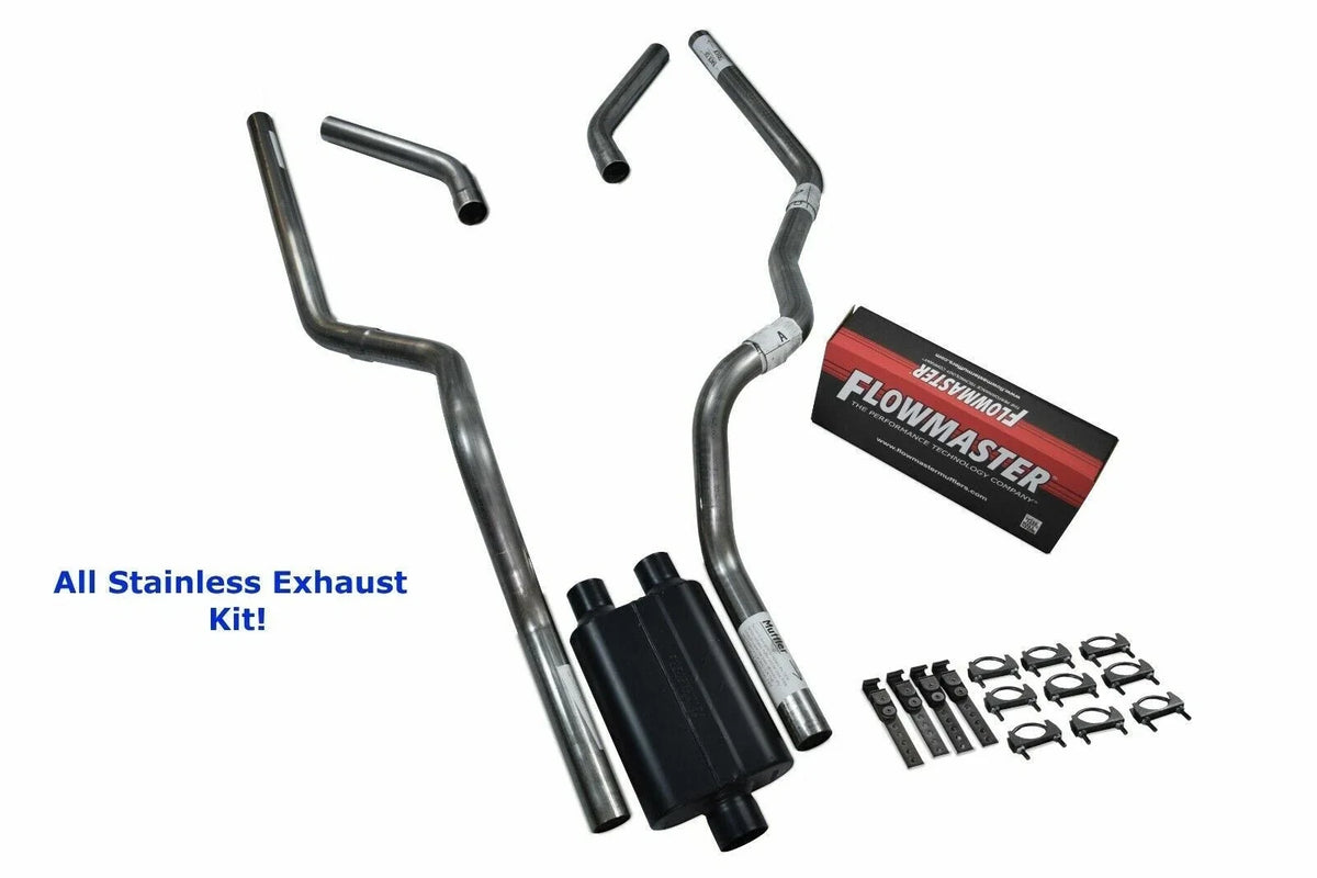 Dual Exhaust Kit for Ford F150 (2015–2020) - Stainless, Corner Exit