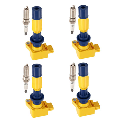 Set of 4 Ignition Coils + Iridium Spark Plugs for Mazda 6 2006-2013