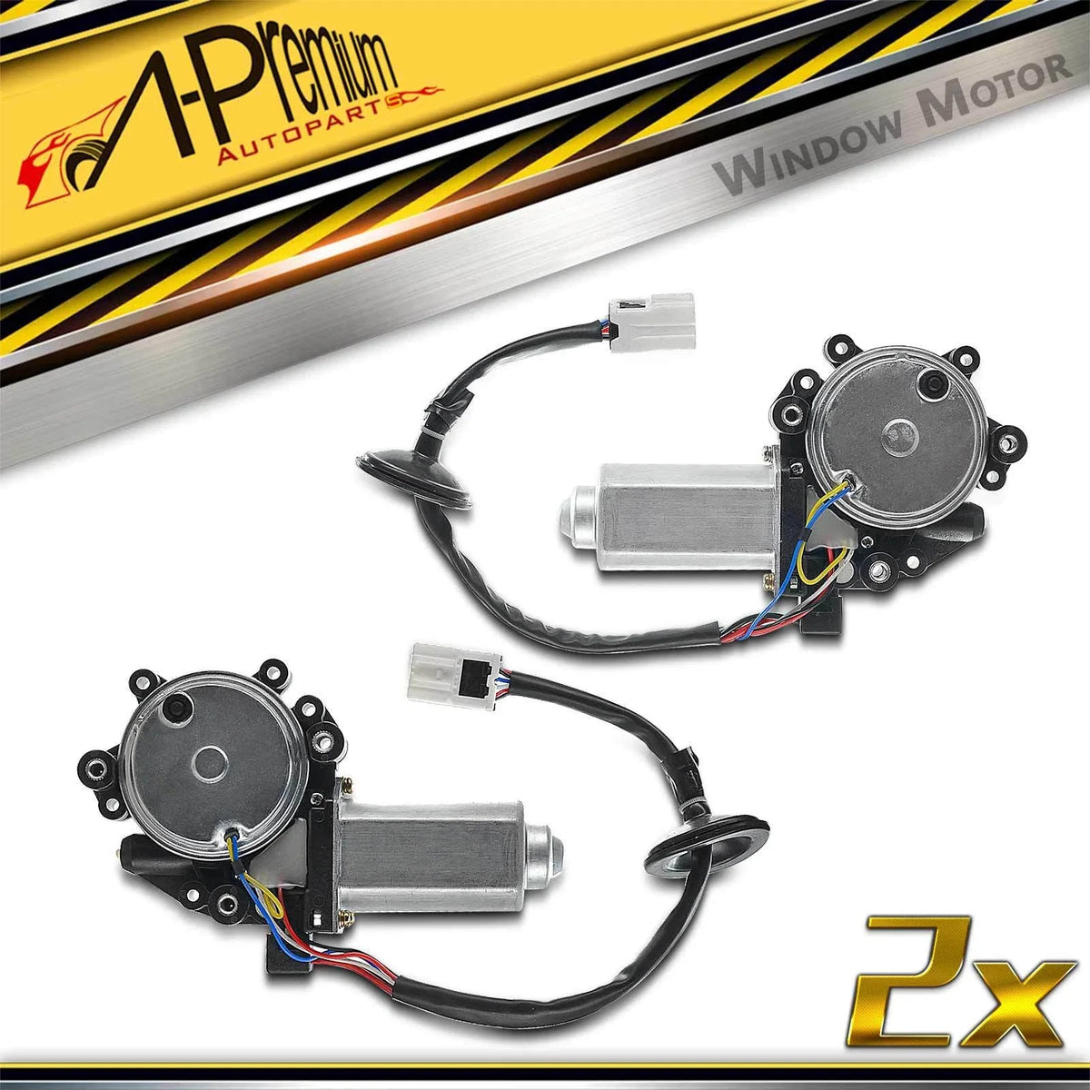 2X Front Window Motor with Anti-Clip for Nissan Maxima (2004–2008)
