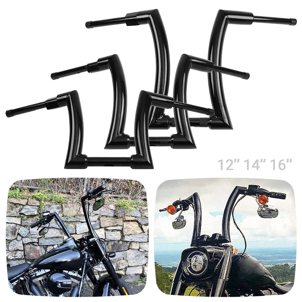 2" Rise Ape Hanger Handlebars for Harley Touring