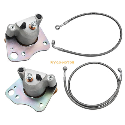 Front Left Right Brake Calipers & Hose Lines for Polaris Ranger 500 570 (2015–2021)