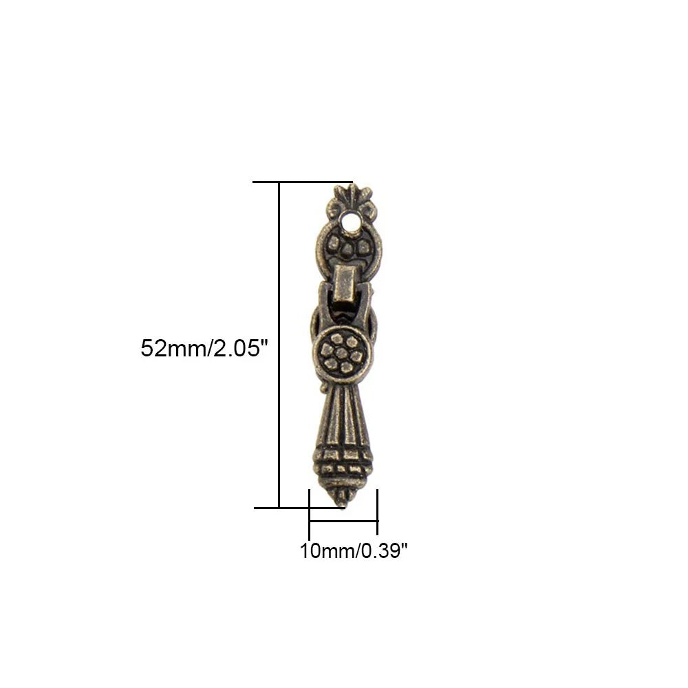 Antique Mini Pull Handle Knobs for Cabinet Drawers - 10pcs