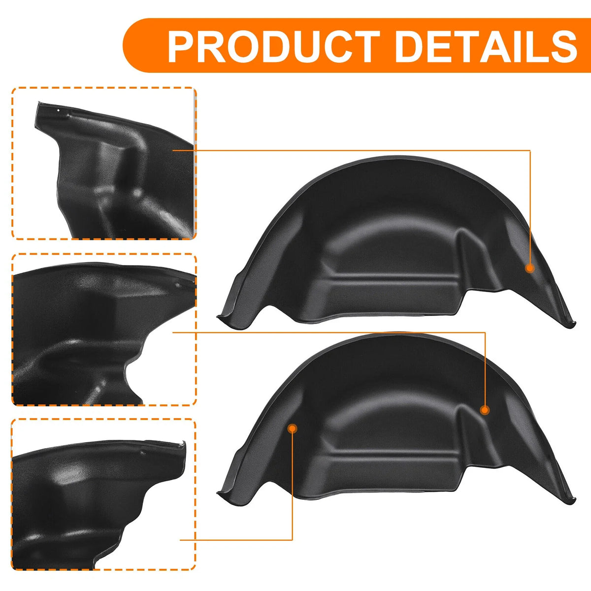 Wheel Well Guards Liners Inner Fender Mud Flaps for Ford F-150 (2015–2020)