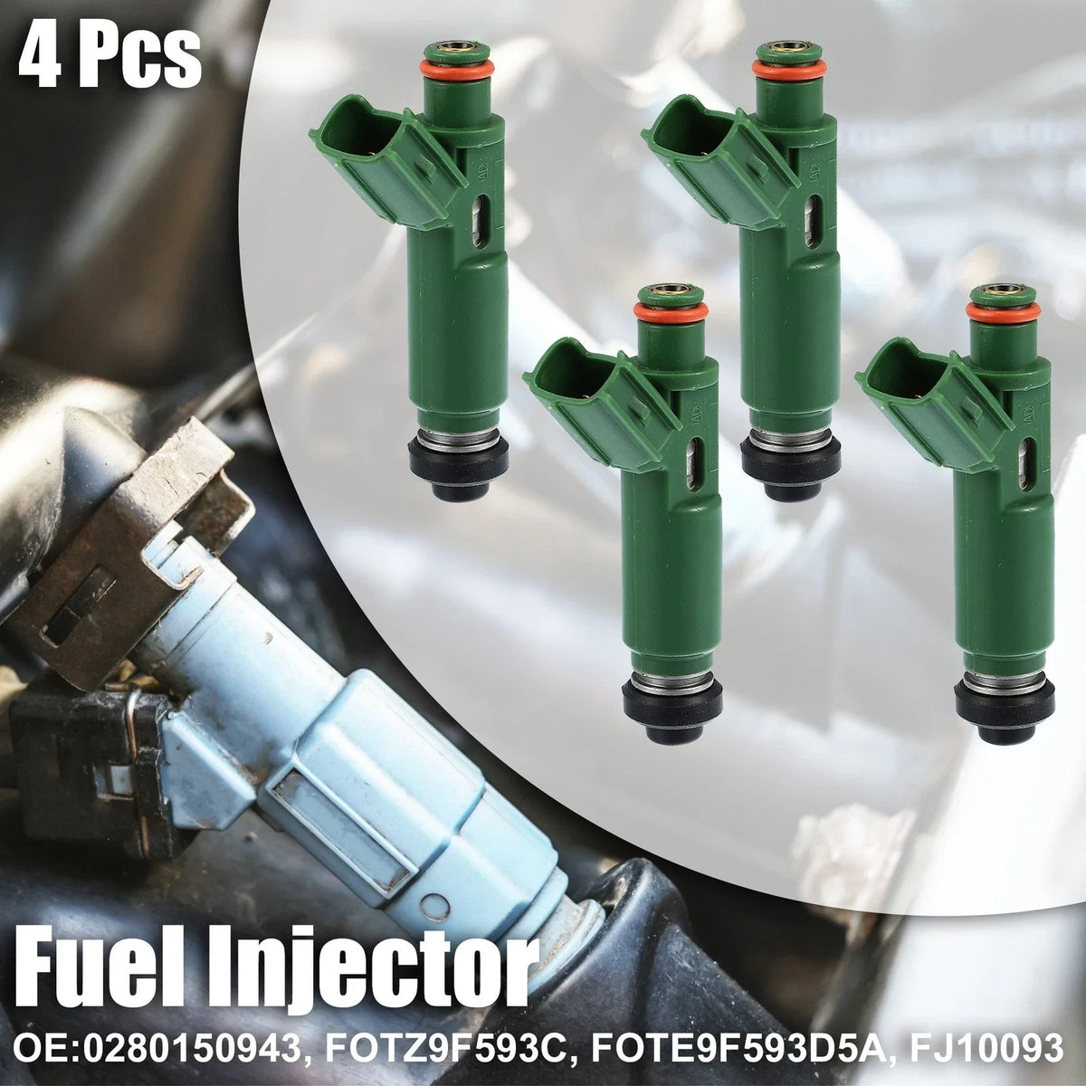 Set of 4 Fuel Injector Nozzles 2325022040 for Toyota Celica Matrix (2003–2005)