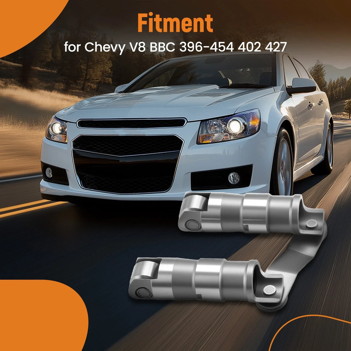 16Pcs Hydraulic Roller Lifter for Chevrolet Big Block V8 BBC (396–454)