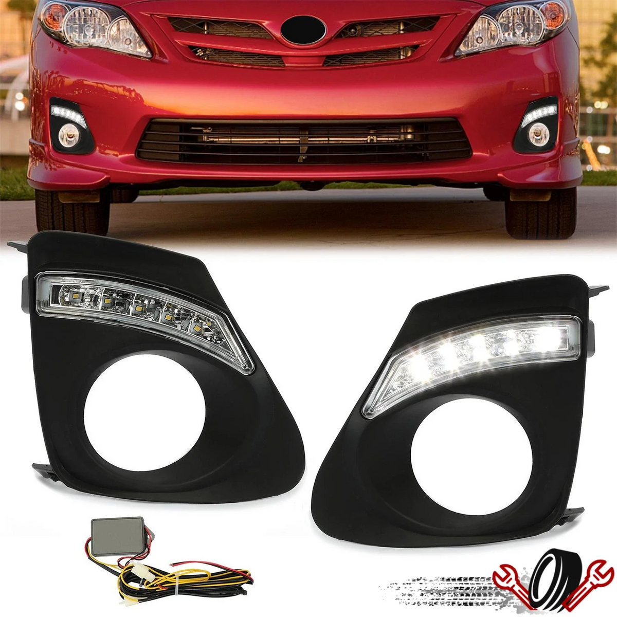 2X LED Fog Lights for Toyota Corolla (2011–2013)