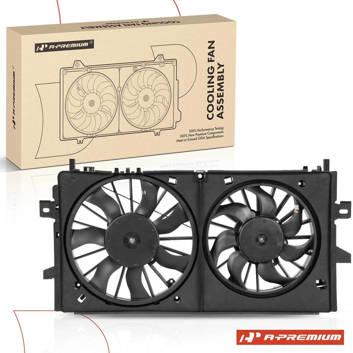 Dual Cooling Fan Assembly with Shroud for Chevy Impala (2006–2013)