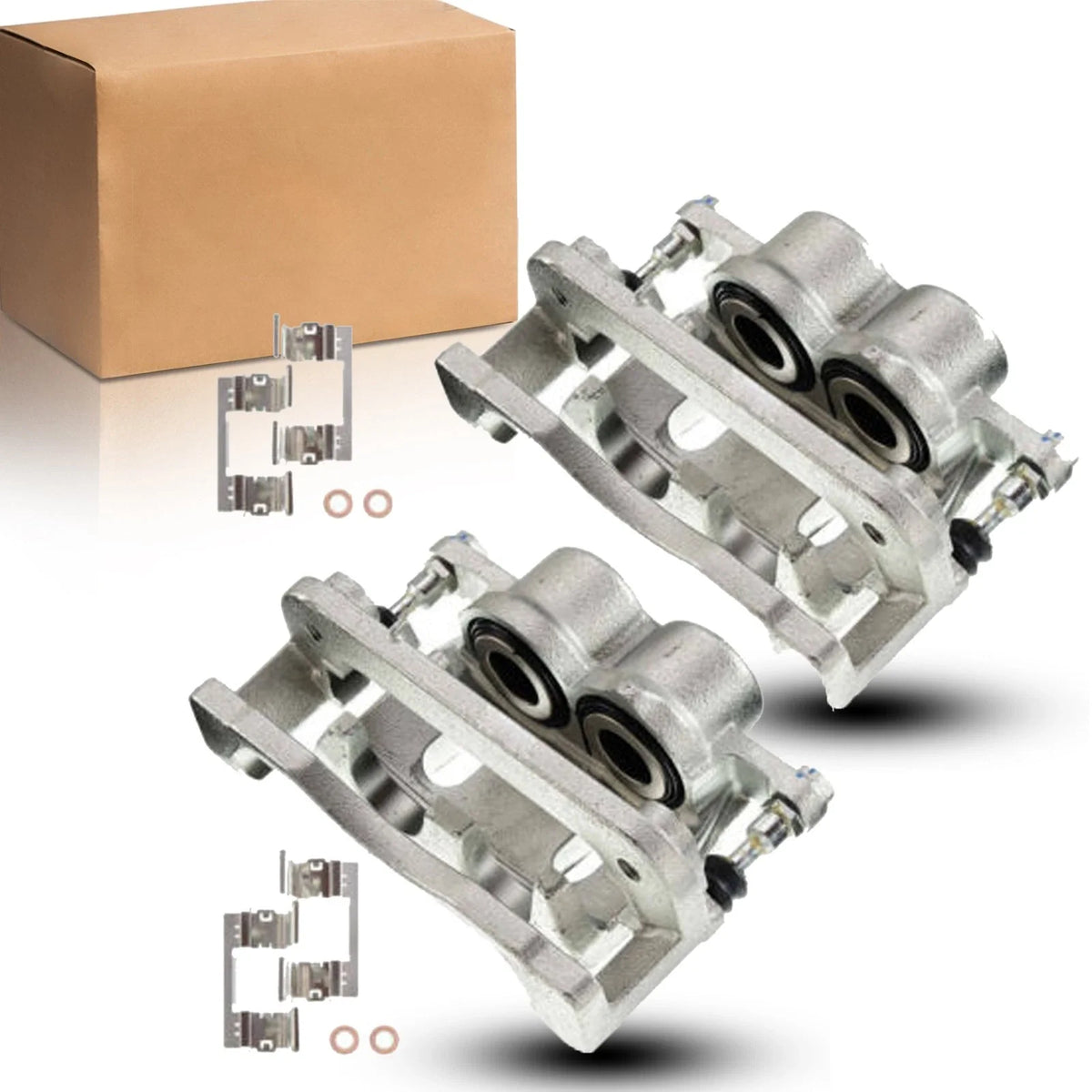 2X Front Brake Calipers for Cadillac Chevy Silverado GMC (2018–2023)