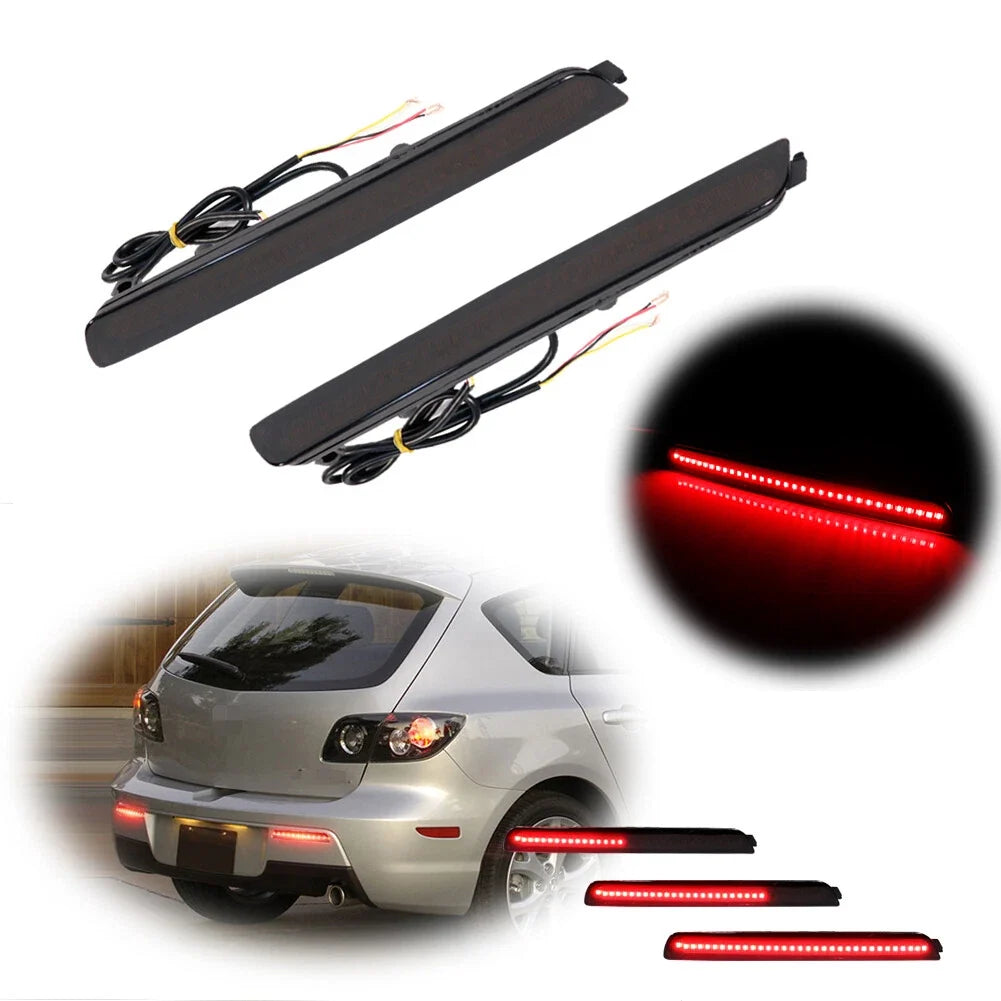LED Rear Bumper Reflectors for Mazda 3 Mazdaspeed 3 (2004–2009)