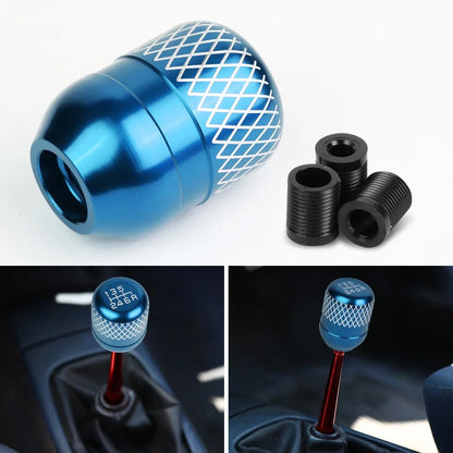 Netted Style 6-Speed Shift Knob for Universal Fit (42mm, Baby Blue)