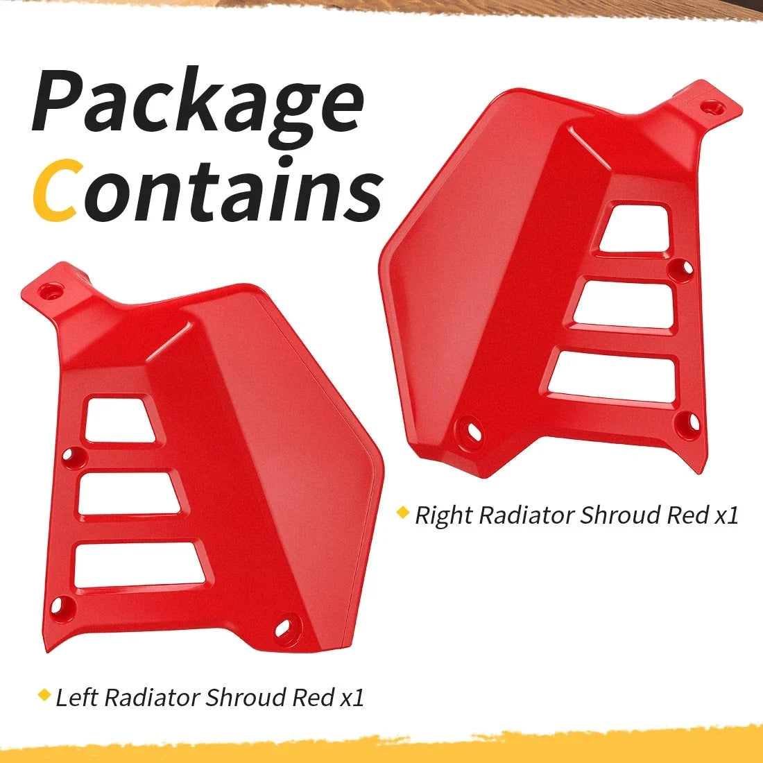 Red Radiator Shrouds 1985-1986 for Honda ATC250R 19030-HA2-670ZA