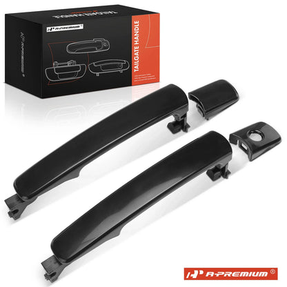 2X Front Black Exterior Door Handle for Nissan Rogue (2008–2013)