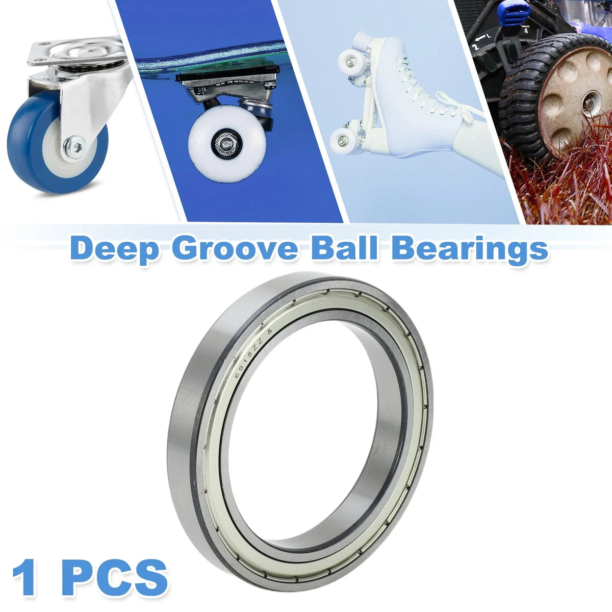 Deep Groove Ball Bearing 6918ZZ for Scooter Skateboard Wheel (90x125x18mm)