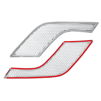 Chrome Hood Side Vent Grilles for Volvo VNL (2004-2016) - Set of 2