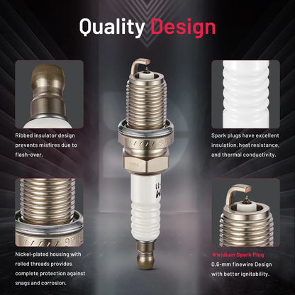 Set of 8 Iridium Spark Plugs for BMW 545i 645Ci M5 (2000–2005)