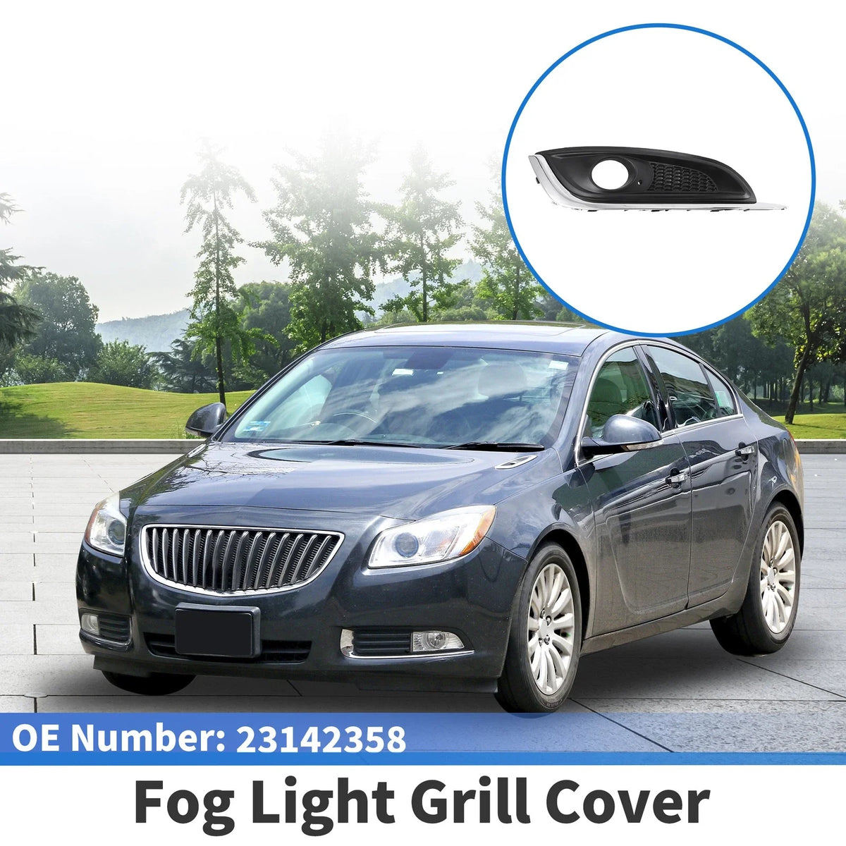1 Pc Fog Light Grill for Buick Regal (2014–2017) No. 23142358