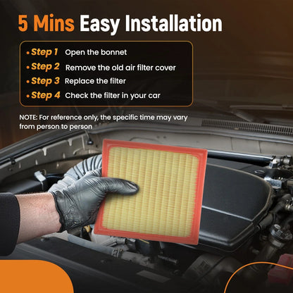 Air Filter for Acura MDX (2007–2009) 17220RD5A00 17220RGLA10 Dust Capture