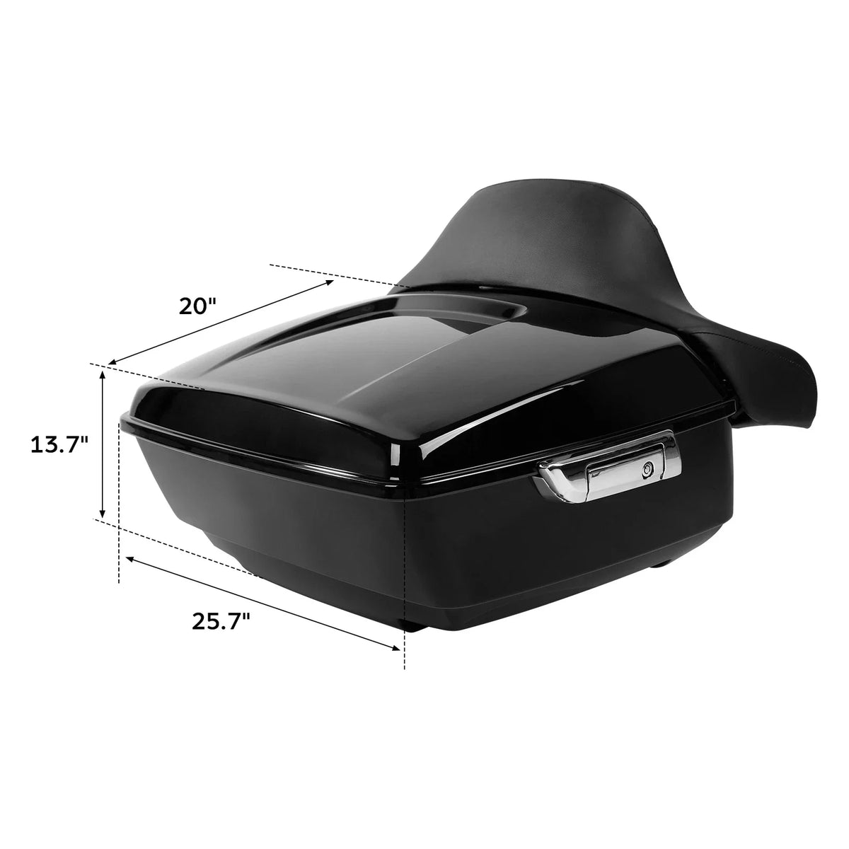 King Trunk with Backrest Pad for Harley Touring Models (2014–2026)