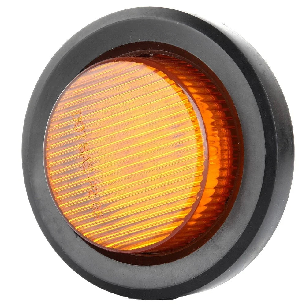 10X Amber Side Marker Trailer Clearance Light for Universal Use (Round)